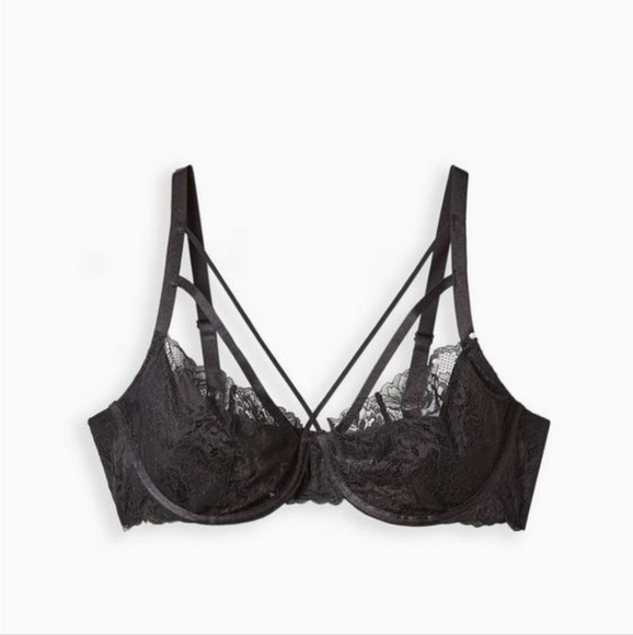 Lightly Lined Strappy Underwire Half Cup Bra - Picture 4 of 6